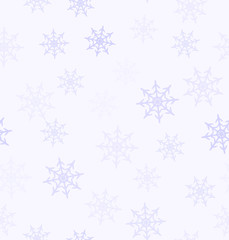 Naklejka na ściany i meble Violet snowflake pattern. Seamless vector