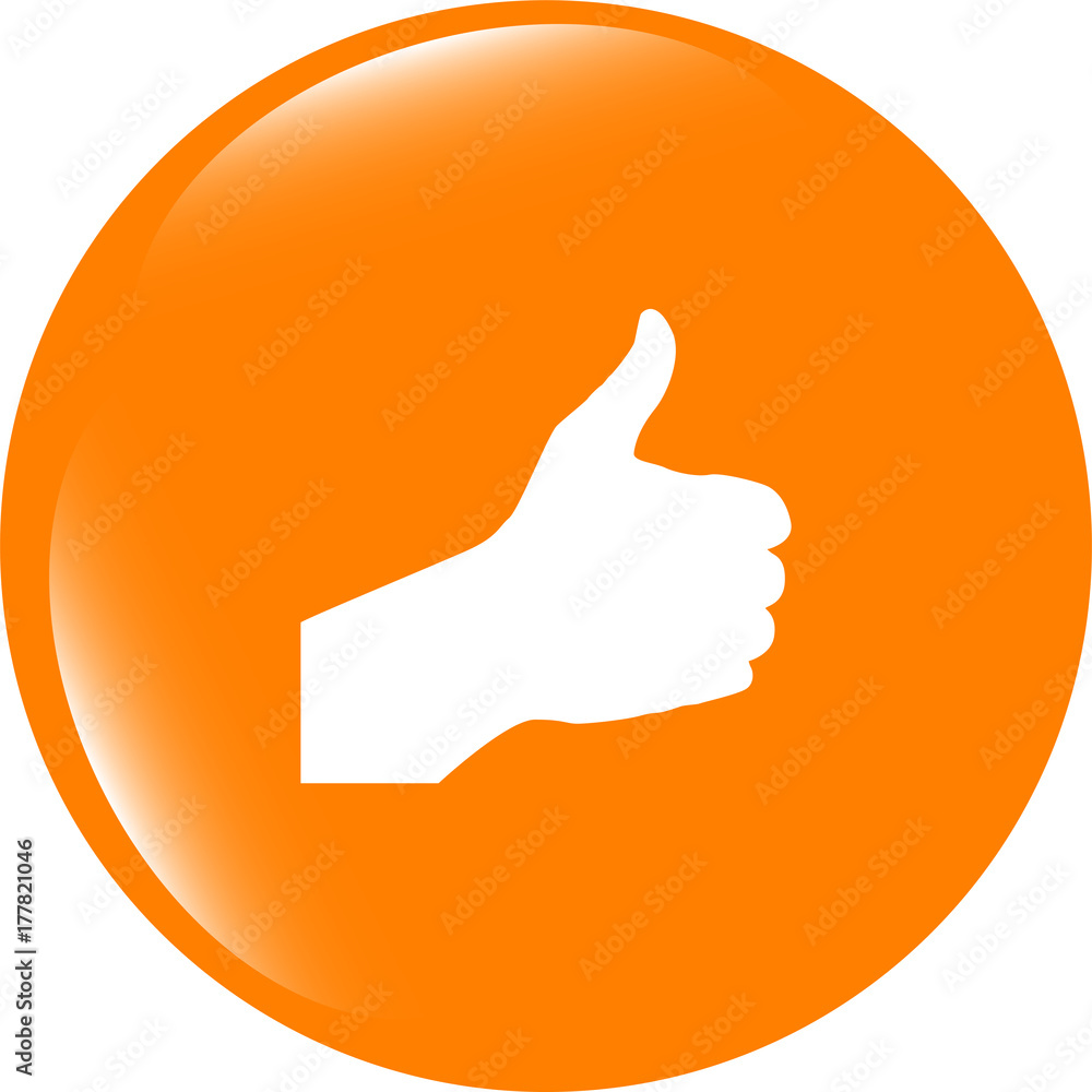 Poster like icon button, web design element isolated on white