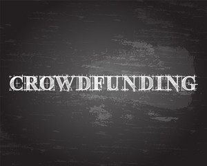 Crowdfunding Word Blackboard
