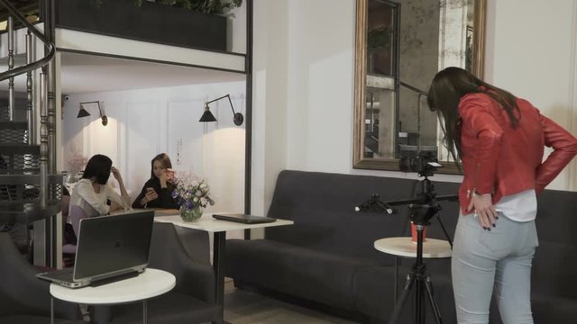 The director controlls the process of shooting film