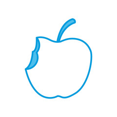 Delicious apple fruit icon vector illustration graphic design