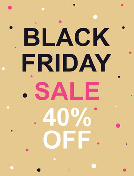 Black Friday. Flat design for printing promotional materials, advertising, posters, banners, sign boards. Vector illustration for sale, discount shop.