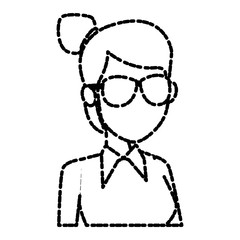 School teacher cartoon icon vector illustration graphic design