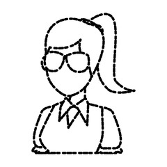 School teacher cartoon icon vector illustration graphic design