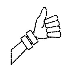 Woman hand thumb up icon vector illustration graphic design
