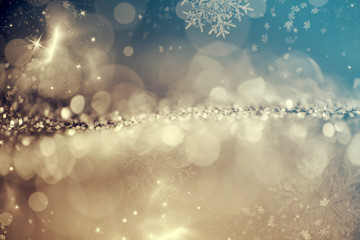 Fototapeta na wymiar Abstract icy background with snowflakes