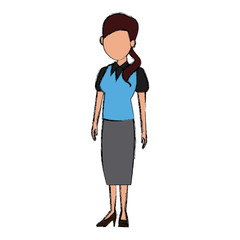School teacher cartoon icon vector illustration graphic design