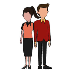 Fototapeta premium Teachers teamwork couple icon vector illustration graphic design