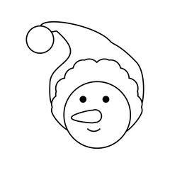 cartoon snowman icon