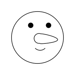cartoon snowman icon