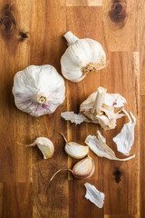 Fresh healthy garlic.