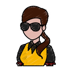 School teacher cartoon icon vector illustration graphic design