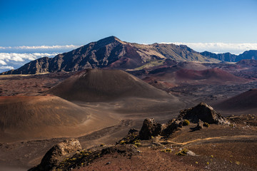 Volcanic crater at Haleakala National Park on the island of Maui, Hawaii. © semisatch