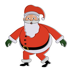 santa claus surprised cartoon icon image vector illustration design 