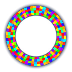 Fototapeta premium круг с абстрактным геометрическим рисунком, векторная иллюстрация