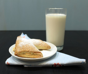 sweet patty with milk