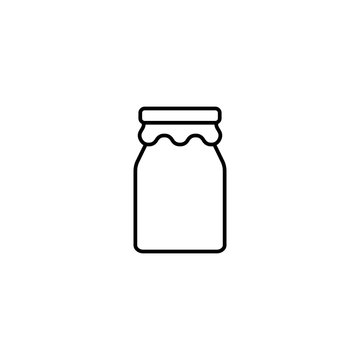 jar of jam line black icon