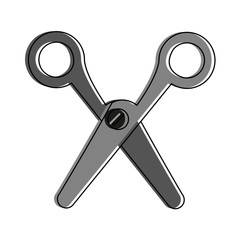 scissors office supplies icon image vector illustration design 