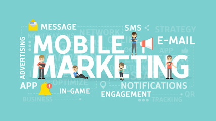 Mobile marketing concept.