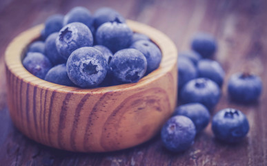 Group of fresh blueberries