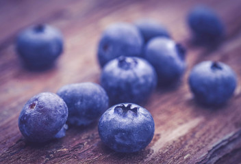 Group of fresh blueberries