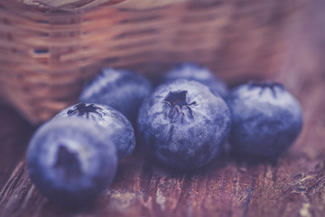 Group of fresh blueberries