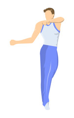 Gymnastics silhouette man.