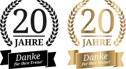 Signet 20 Jahre Danke f&uuml;r Ihre Treue