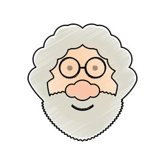 cartoon old man icon