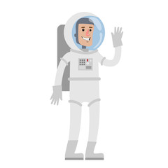 Isolated male astronaut. © inspiring.team