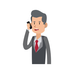 businessman talking on the phone  icon image vector illustration design 