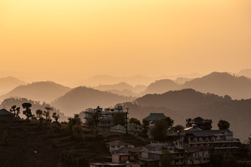 Sunset over the Himalayan Foothills