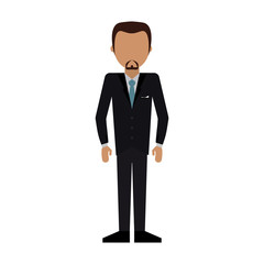 businessman bearded avatar icon image vector illustration design 