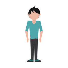 man avatar full body icon image vector illustration design 