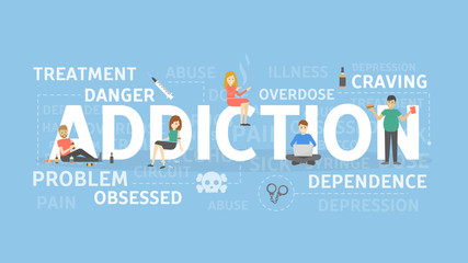 Addiction concept illustration.