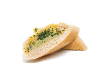 Italian ciabatta white bread isolated