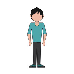 man avatar full body icon image vector illustration design 