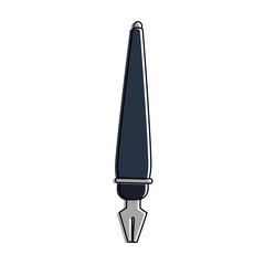 fountain pen writing icon image vector illustration design 