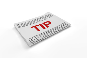 Tip on Newspaper background