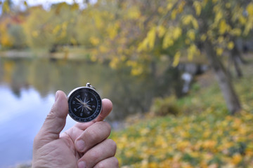 Autumn walk in the wet season.