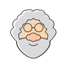 cartoon old man icon