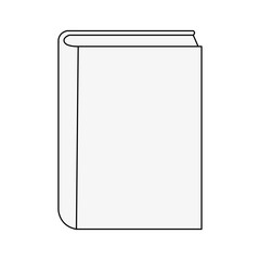 closed book with blank cover icon image vector illustration design  black line
