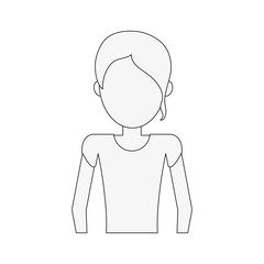 woman avatar portrait icon image vector illustration design  black line