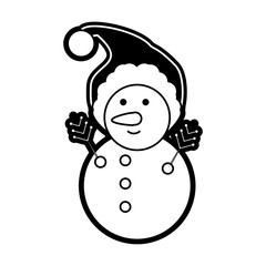 cartoon snowman icon