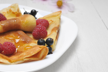 Pancakes with fresh berries
