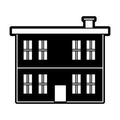 apartament building icon over white background vector illustration