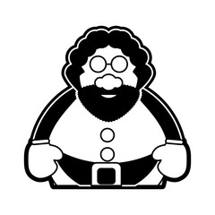 cartoon santa claus icon over white background vector illustration