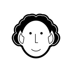 cartoon man icon over white background vector illustration