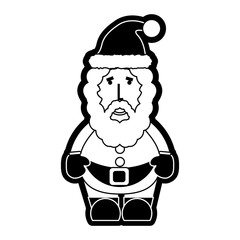 cartoon santa claus icon over white background vector illustration