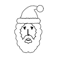 cartoon santa claus icon over white background vector illustration